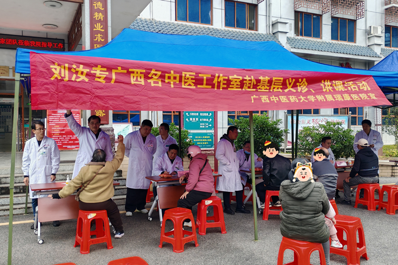 广西名中医刘汝专教授团队赴天等县中医医院开展 “名中医工作室” 项目活动